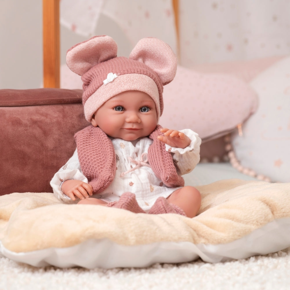 Llorens - Anatomically Correct Baby Girl Doll with Outfit & Cushion: Nica - 40cm