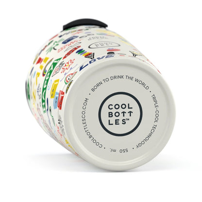 Cool Bottles - Triple-Insulated Travel Tumbler - Good Vibes 550ml