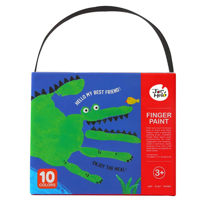 Jar Meló - Finger Paint - Non-Toxic & Safe for Kids - 10 Colours