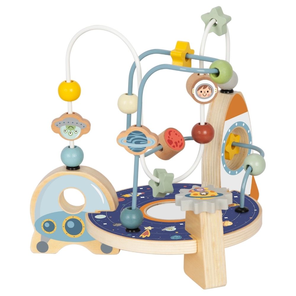 TookyToy - Wooden Bead Maze Acitivty Toy - Space - Motherhood