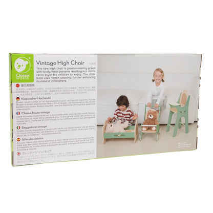 Classic World - Pretend & Play - Vintage Wooden Doll High Chair