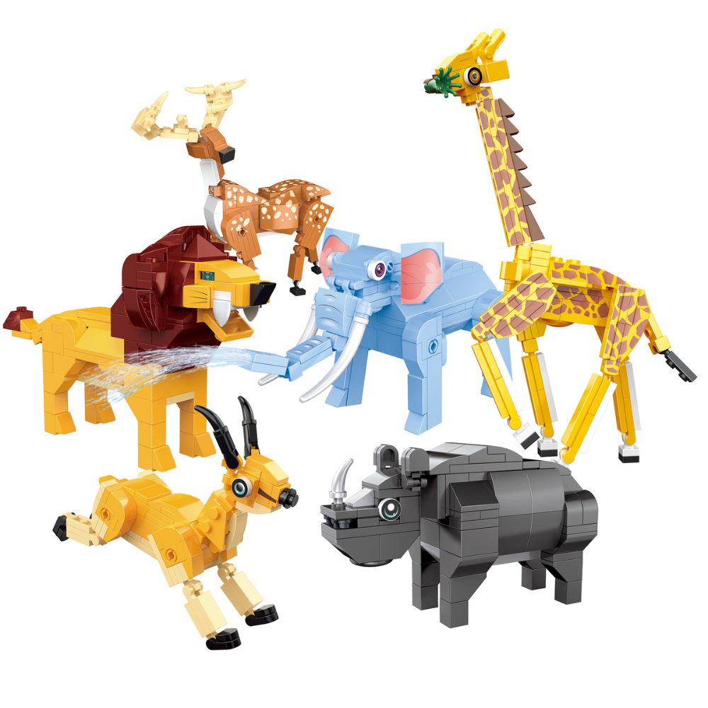Cogo - Building Block Set - Wildlife Explorer - 6 Animals 92-102 Pieces