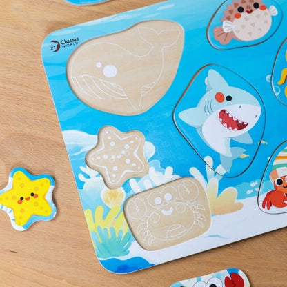 Classic World - Wooden Puzzle - Ocean - 10pcs