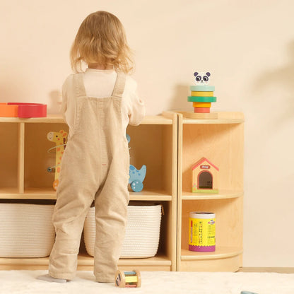 TookyToy - Wooden Corner Shelf and Toy Storage for Kids Room: Plywood 60x30cm