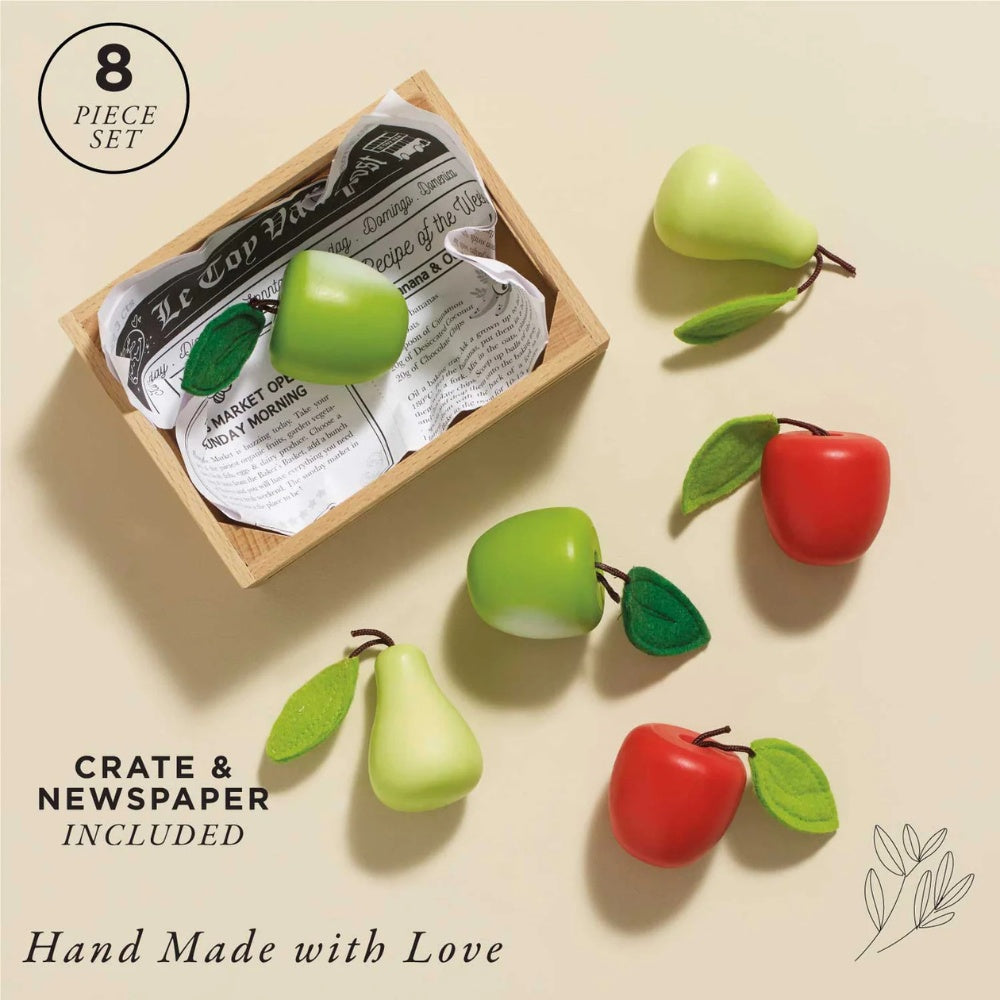 Le Toy Van - Wooden Orchard Fruits Food Crate - 8pcs