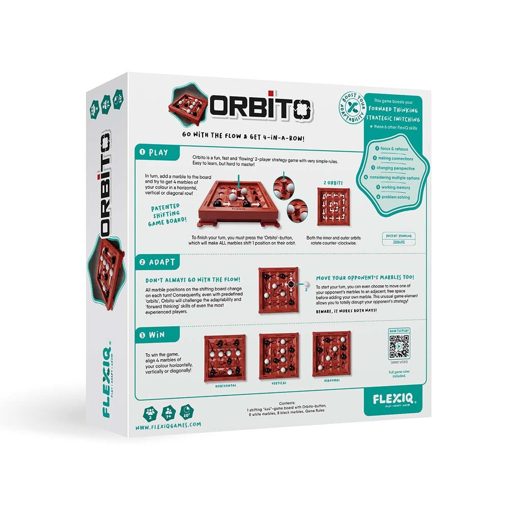 FlexiQ - Orbito - Moving 4 in a row- Educational Family Game