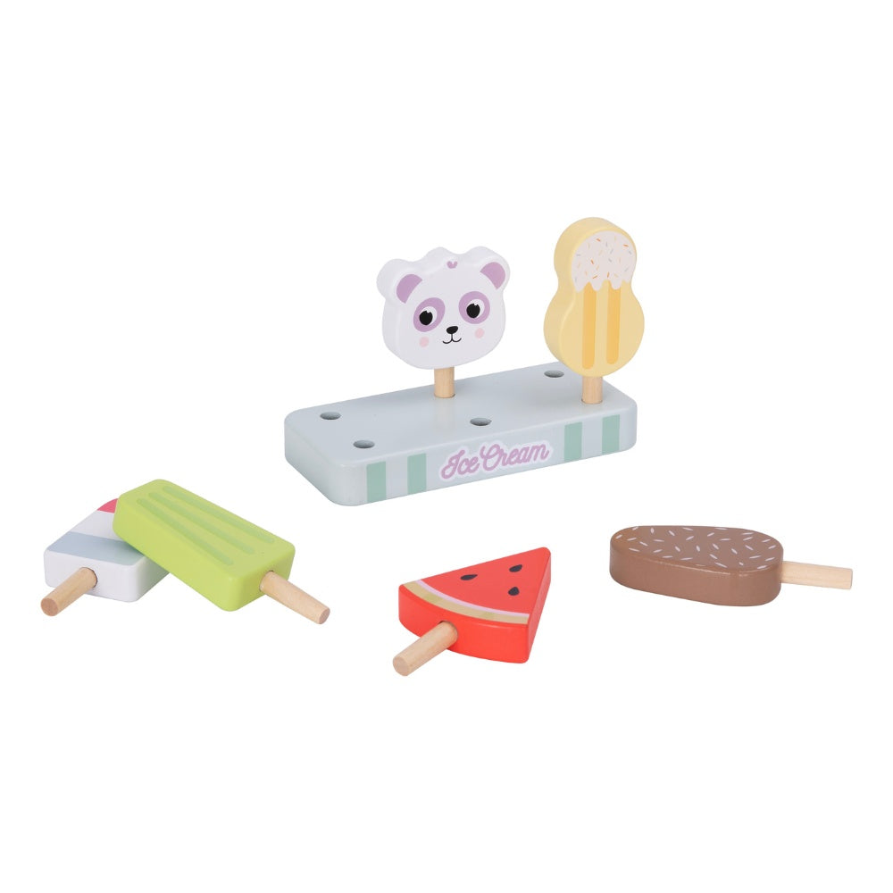 hi Pando - Pretend & Play Wooden Ice Cream Set - 7pcs