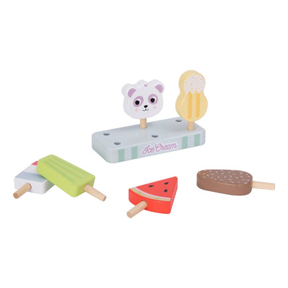 hi Pando - Pretend & Play Wooden Ice Cream Set - 7pcs