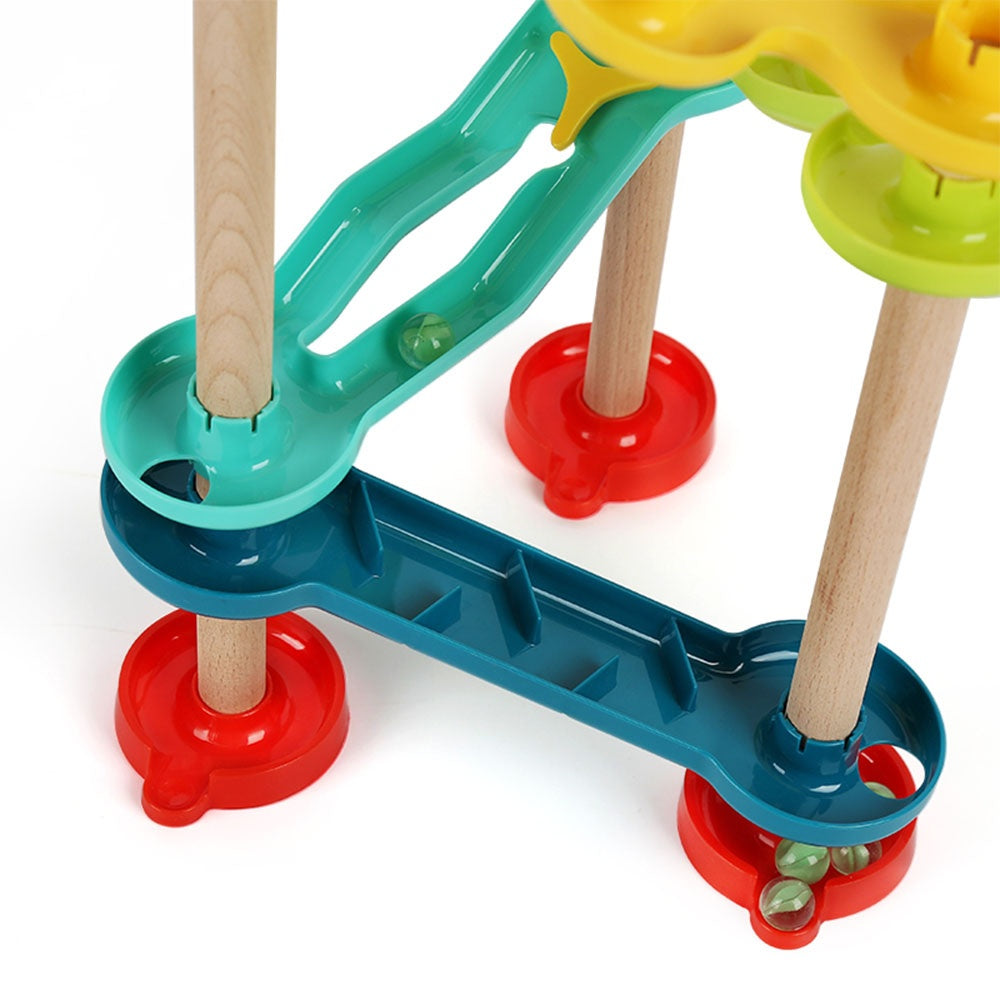 TopBright - Marble Run Set - 5-Track STEM Building Toy for Kids Age 3+