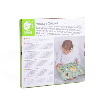 Classic World - Vintage Wooden Calendar