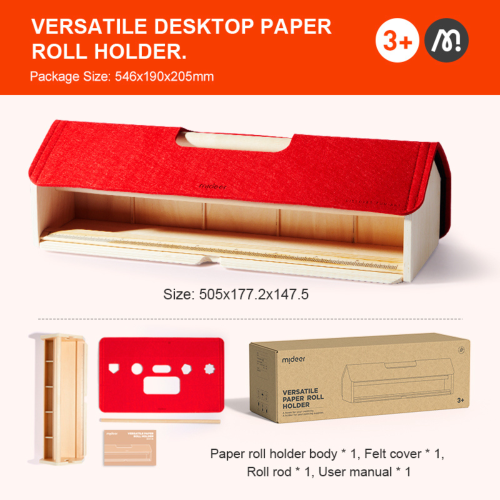 Mideer - Paper Roll Holder with Built-in Stationery Organiser
