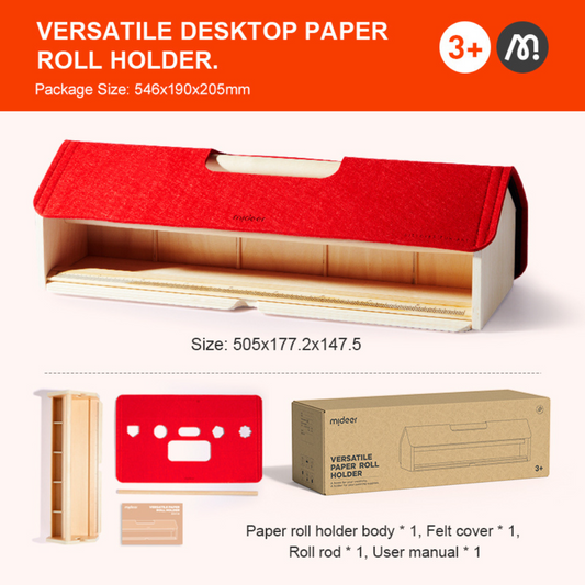 Mideer - Paper Roll Holder with Built-in Stationery Organiser