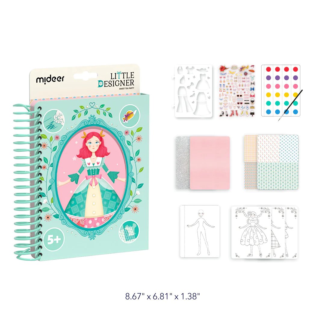 Mideer - Little Designer Arts & Crafts Book Set - Sweet Tea Party