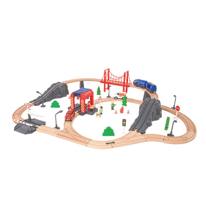 TookyToy - Wooden Train Set - Fire Rescue - Motherhood