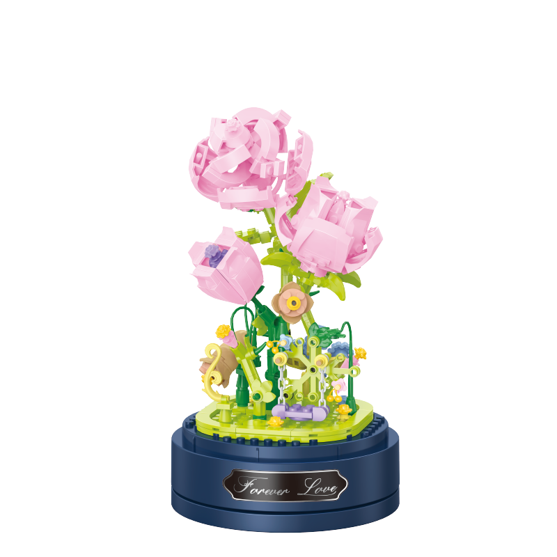 Cogo - Building Block Set - Rose Flower Dome - 335 Pieces