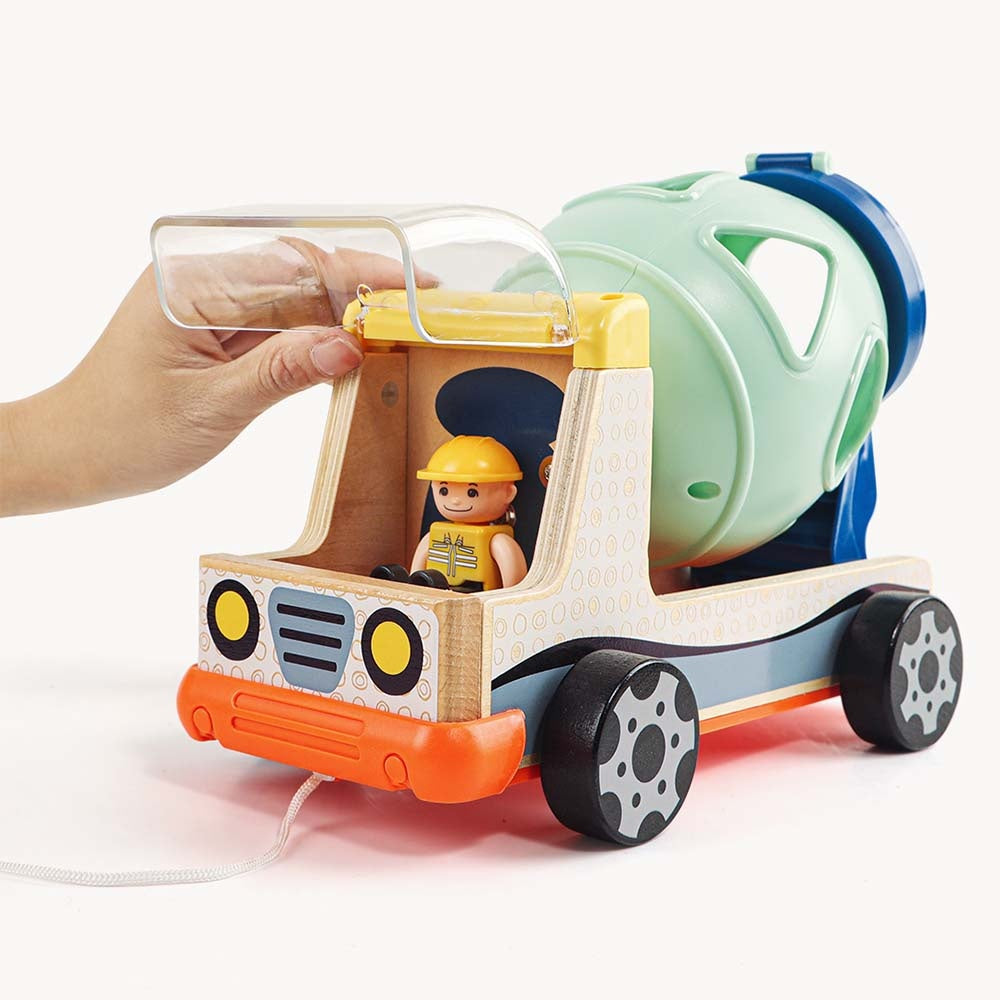 TopBright - Shape Sorting Truck with Wooden Blocks for Toddlers-**