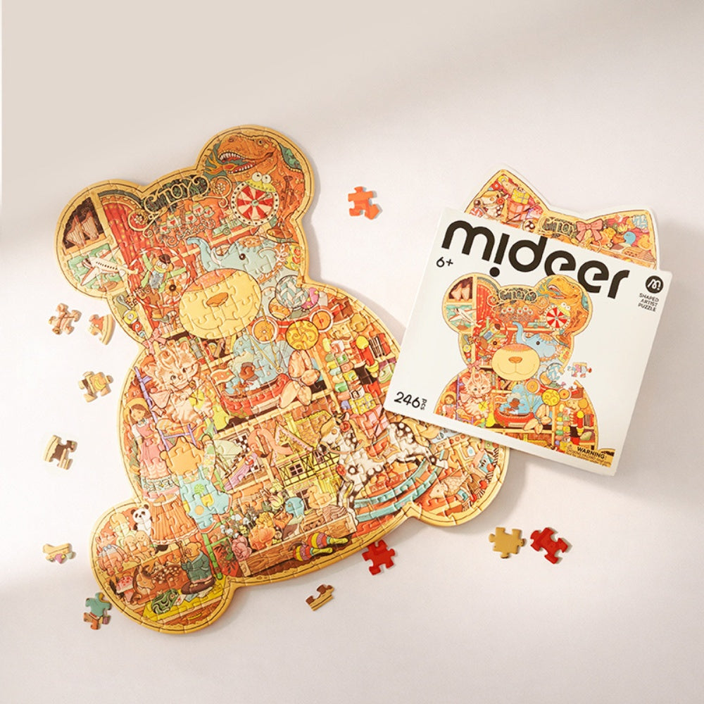 Mideer - Artist Puzzle: Bears Home - 226 Piece Shaped Jigsaw for Kids
