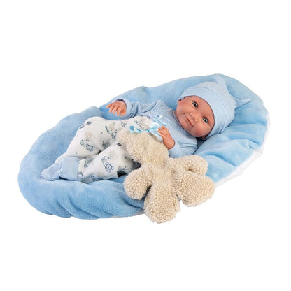 Llorens - Anatomically Correct Baby Boy Doll with Clothing & Cushion: Nico - 40cm