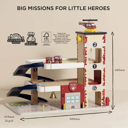 Le Toy Van - Fire & Rescue Wooden Garage