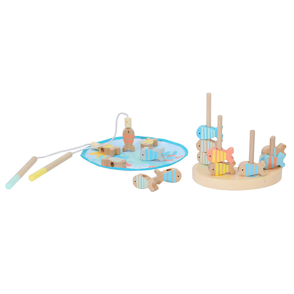 Classic World - Wooden Magnetic Fishing & Stacking Game