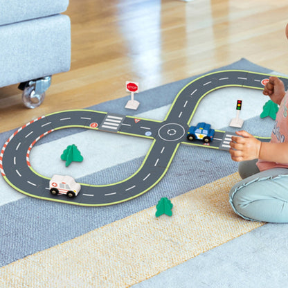 hi Pando - Wooden City Road Puzzle Set - 32pcs