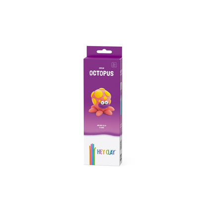 Hey Clay - Modelling Air-Dry Clay with Fun Interactive App - Octopus, series Ocean, 3 cans
