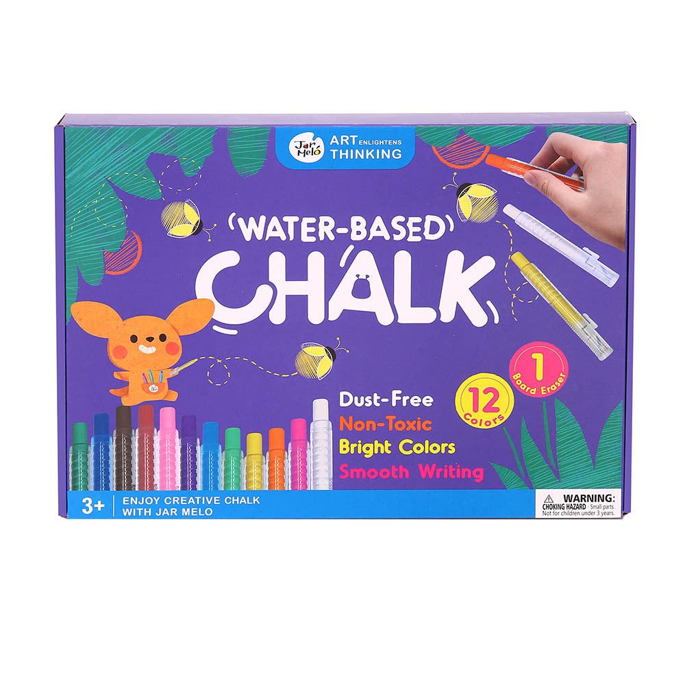 Jar Meló - Washable Chalk in Retractable Holders - 12 Colours