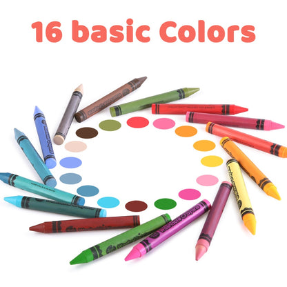 Jar Meló - Wax Crayons - Washable Non-Toxic - 16 Colours