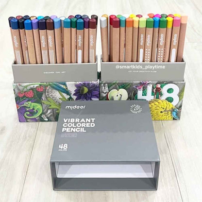 Mideer - Vibrant Coloured Pencil - 48 Colours