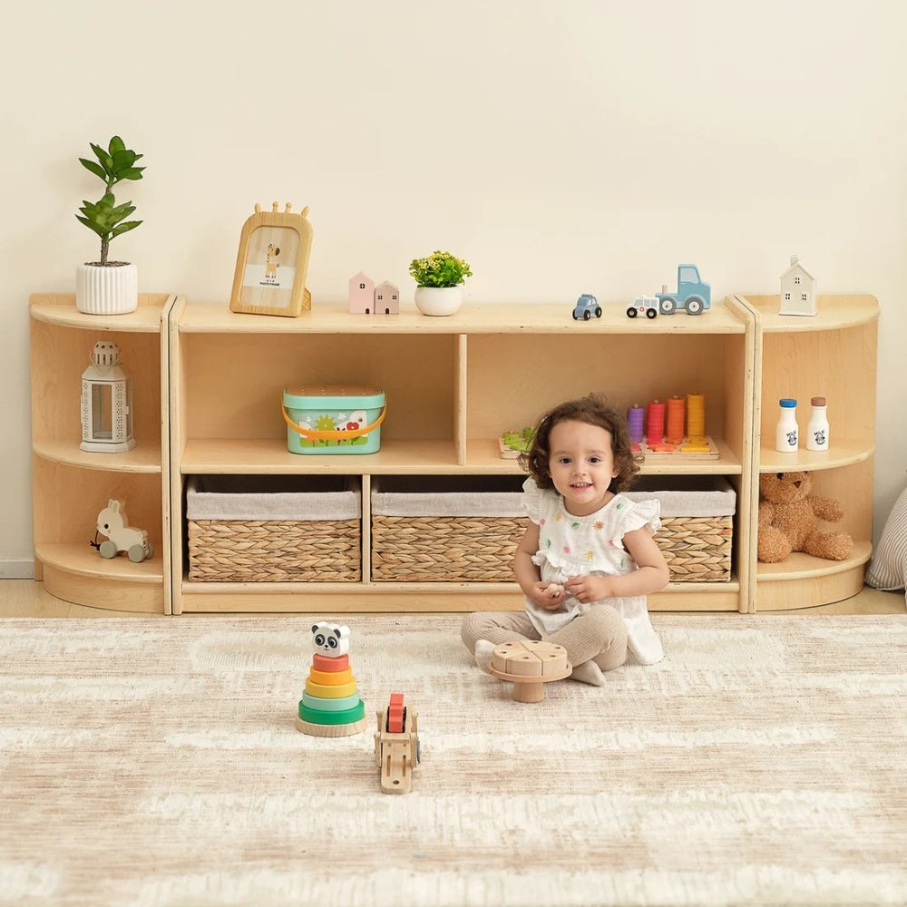 TookyToy - Wooden Shelf and Toy Storage for Kids Room: Plywood 114x60cm