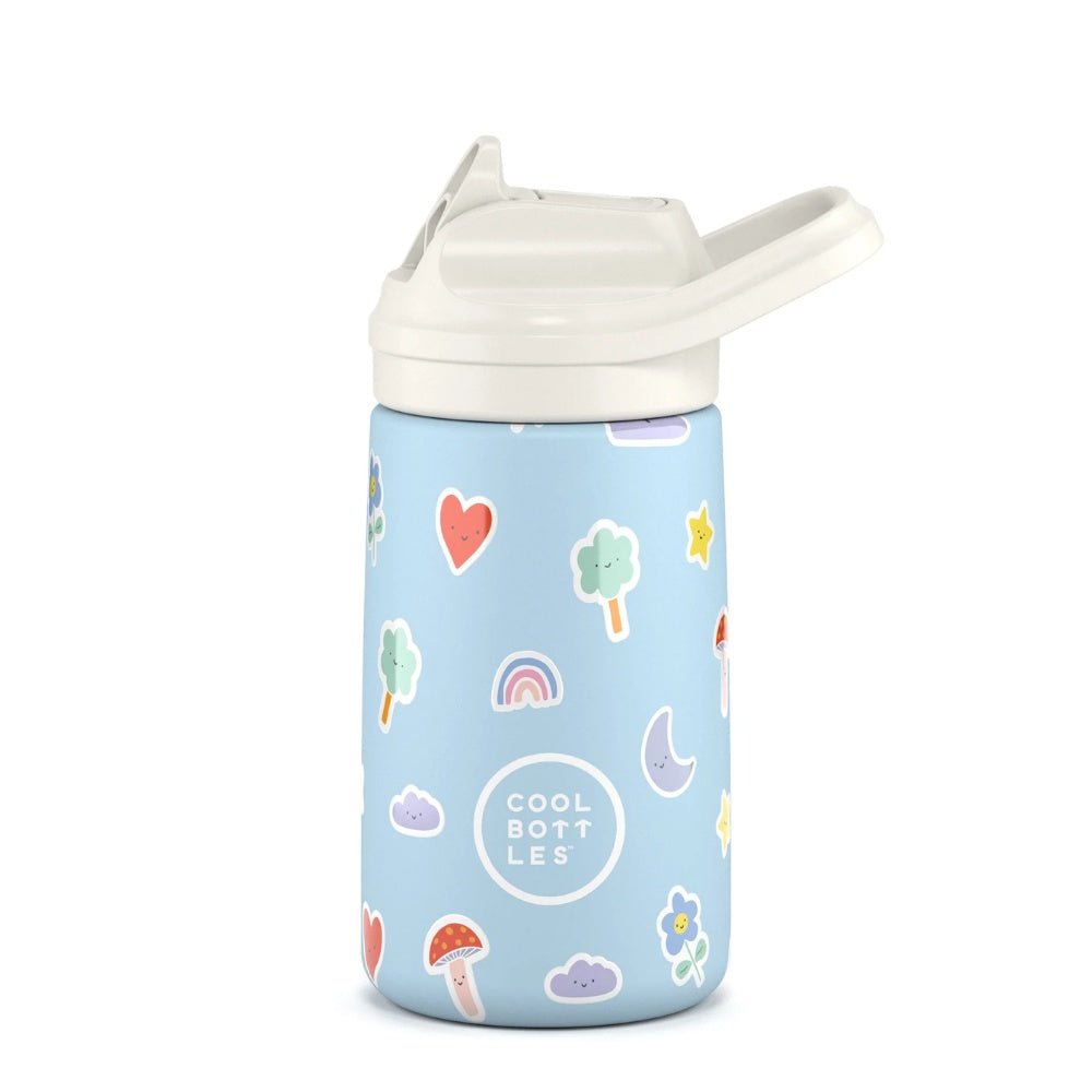 Cool Bottles - Kiddies Triple-Insulated Water Bottle - Rainbow Clouds 350ml