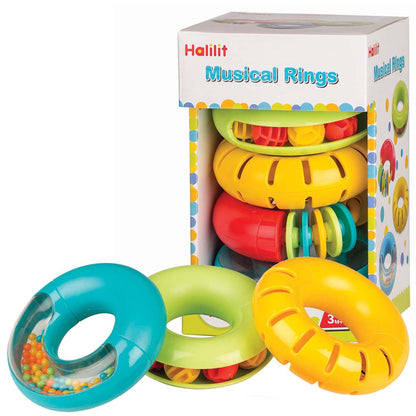 Halilit - Music Instrument for Babies & Toddlers - Muscial Rings Gift Set of 4 -**
