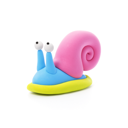 Hey Clay - Modelling Air-Dry Clay with Fun Interactive App - Gastropoda, Series Exotic Pets, 3 cans