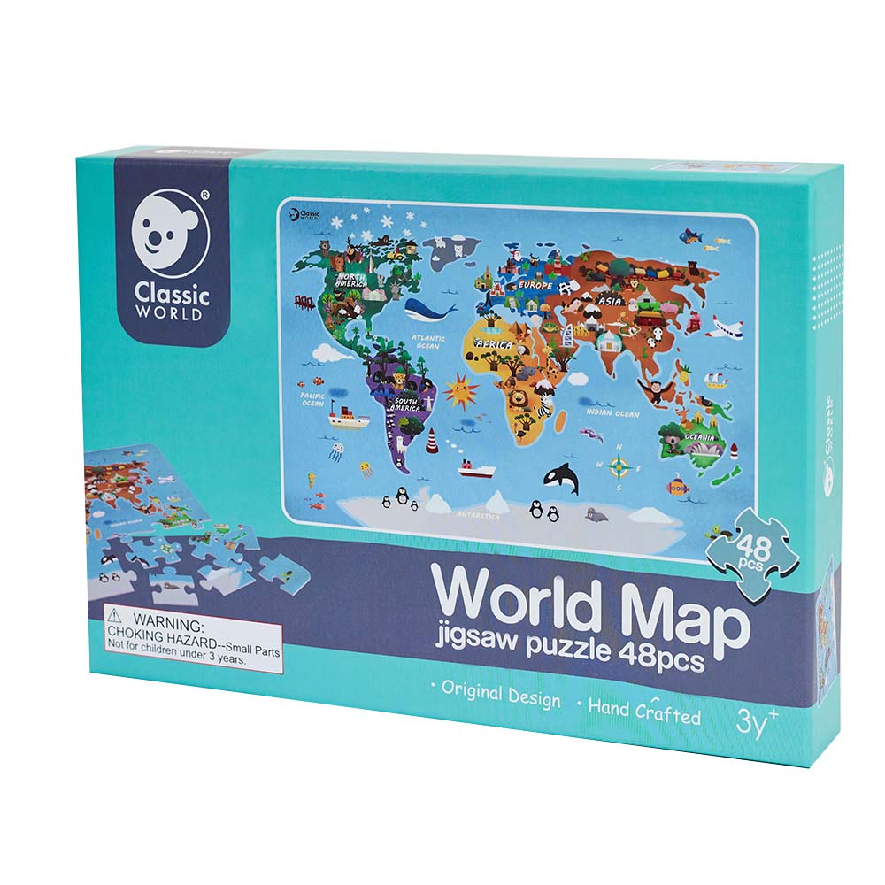 Classic World - Puzzle - World Map - 48pcs