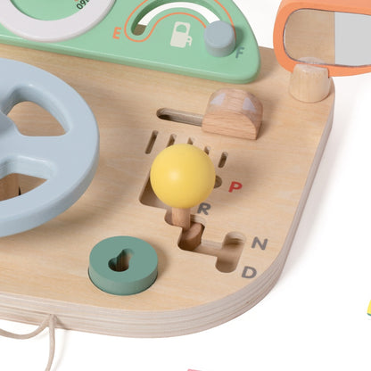 Classic World - Steering Wheel Wooden Busy Board - 5pcs