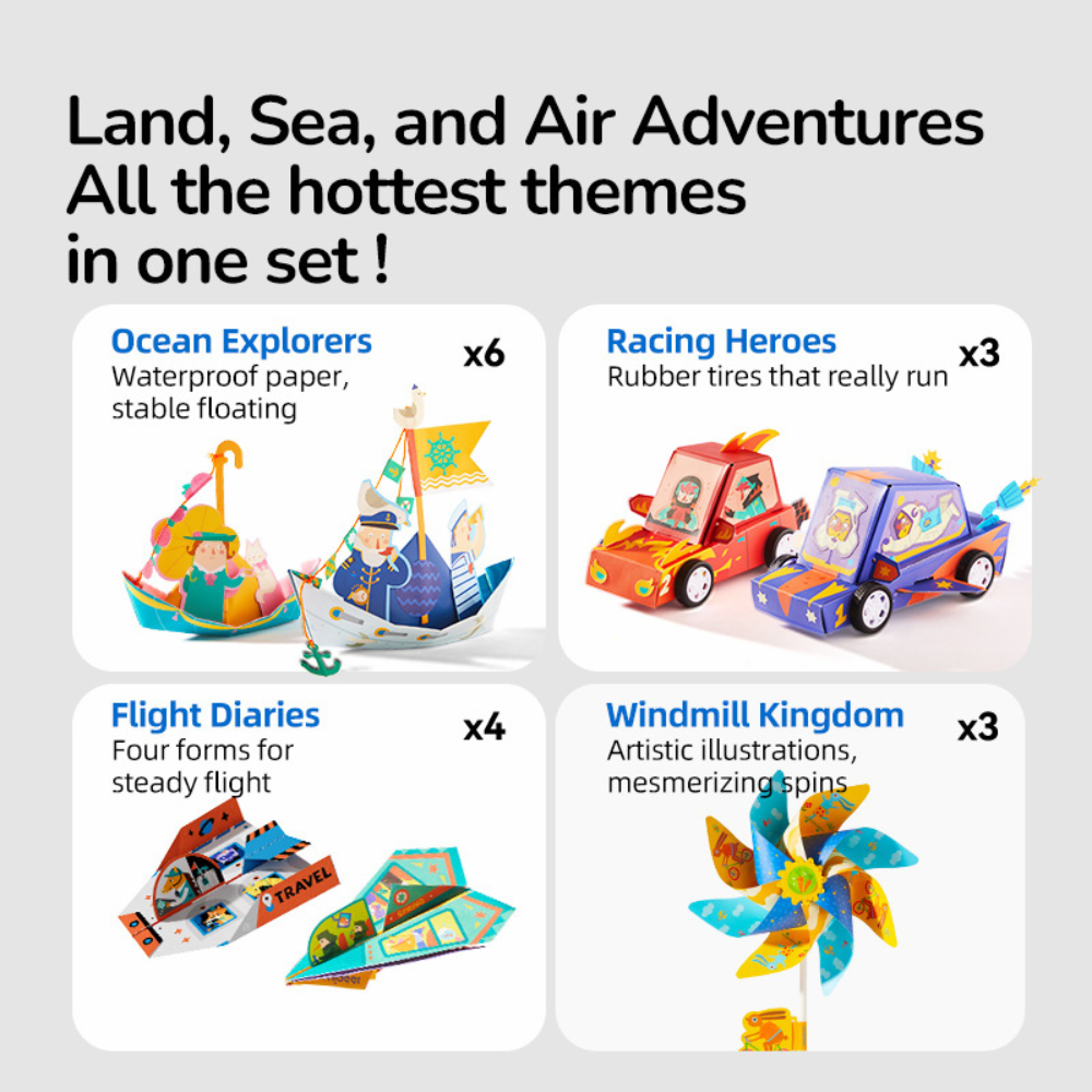 Mideer - Origami Paper Craft Kit: Windmill Kingdom