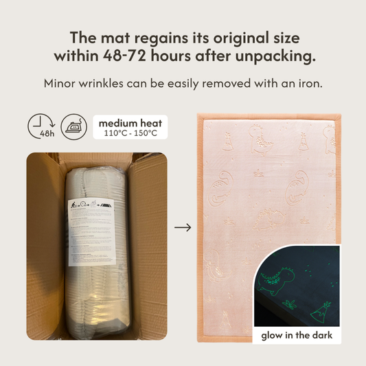 Hakuna Matte - GlowCloud Play Mat Carpet Glow in the Dark - Dinosaurs 170 x 120 x 2.5 cm