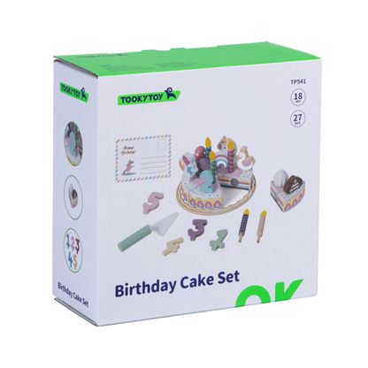 TookyToy - Pretend Play Rainbow Birthday Cake Toy Set