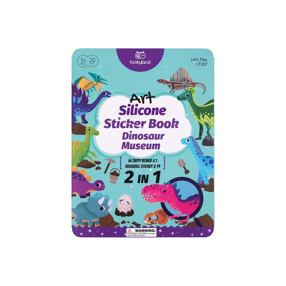 TookyToy - Silicone Sticker Book - Dinosaur Museum