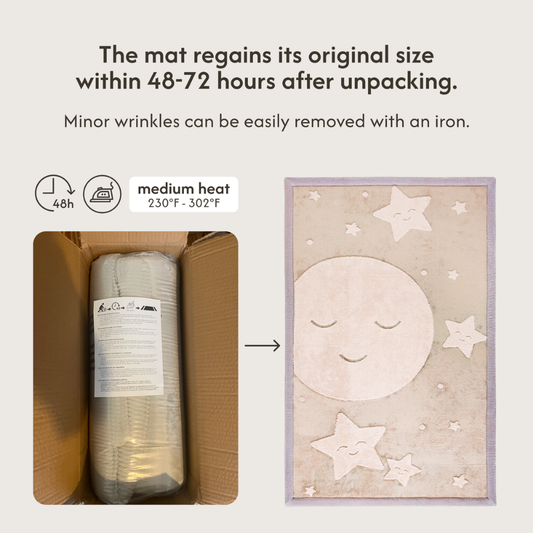 Hakuna Matte - CloudSoftRise Play Mat 3D Carpet - Moon & Stars 280 x 200 x 2.5 cm