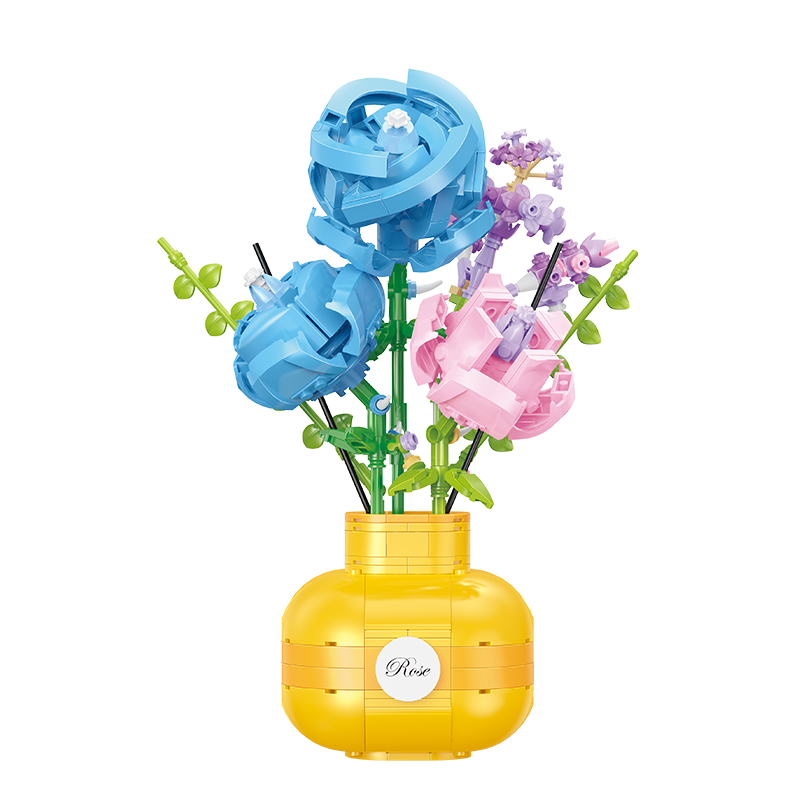 Cogo - Building Block Set - Flower Bouquet in Vase - 522 Pieces