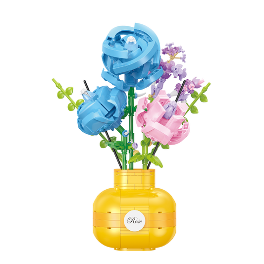 Cogo - Building Block Set - Flower Bouquet in Vase - 522 Pieces
