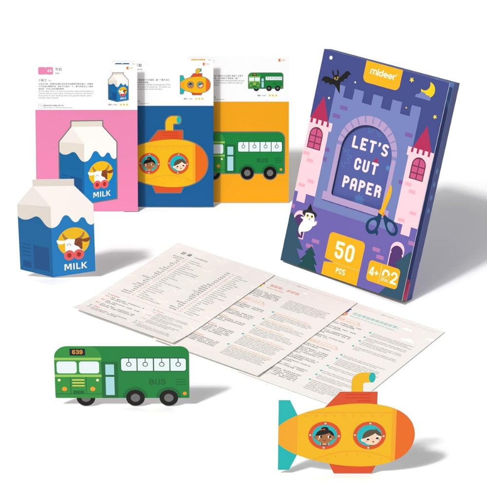 Mideer - Let's Cut Paper Arts & Crafts Kit: Intermediate Level