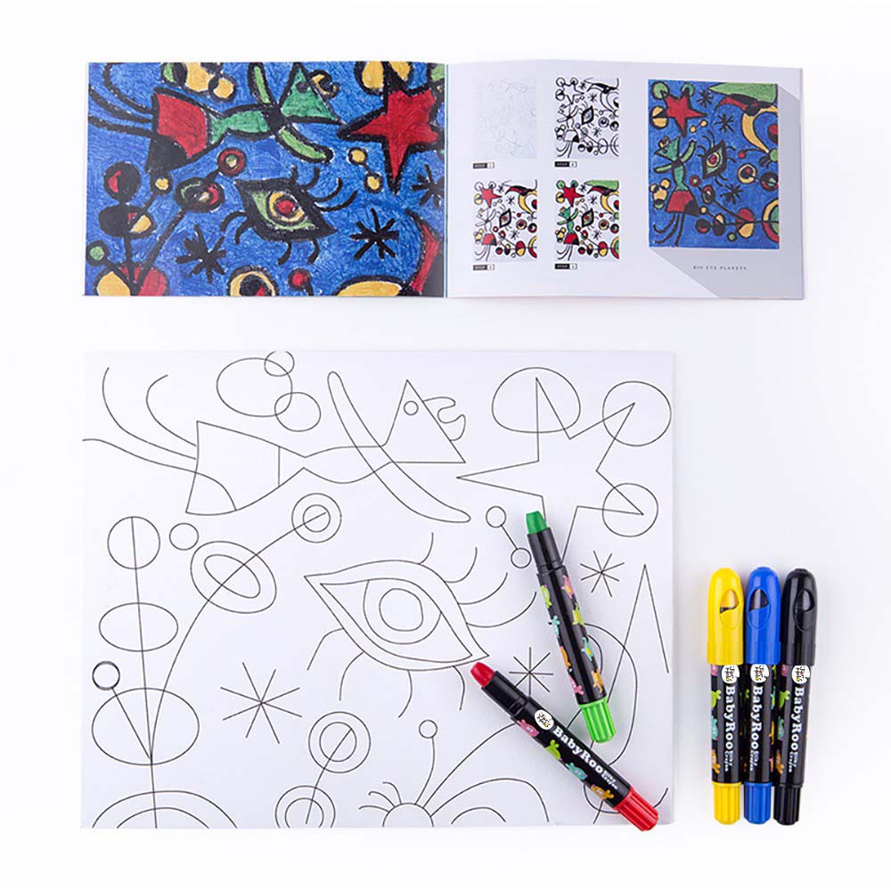Jar Meló - Silky Crayon Arts & Crafts Kit - 16 Twistable Oil Crayons with Canvas & Frames