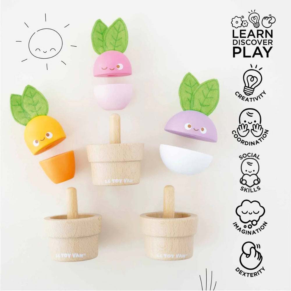 Le Toy Van - Wooden Stacking Veggies - 9pcs