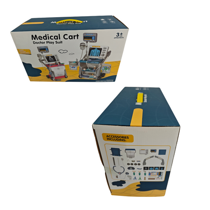 Cogo - Pretend & Play Doctor Set - Medical Crash Cart - 33 Pieces