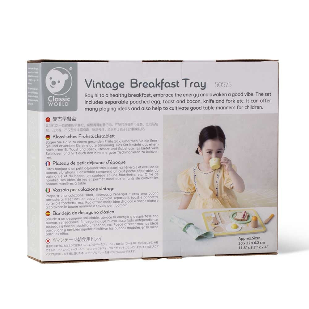 Classic World - Pretend & Play - Vintage Breakfast Tray