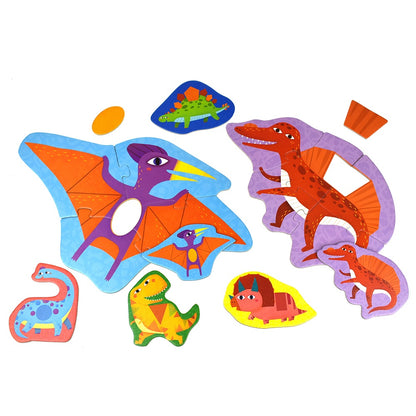 Jar Meló - My First Dinosaur Puzzle Set - 6 Chunky Puzzles 33 Pieces