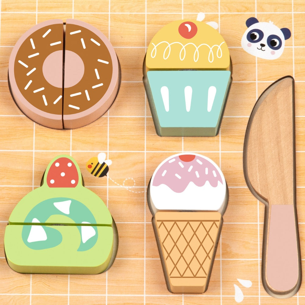 hi Pando - Wooden Cutting Food - Dessert - 10pcs