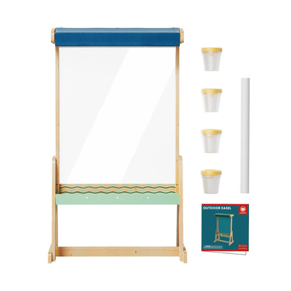 TopBright - Outdoor Painting Art Easel with Double-Sided Clear Board - 5pcs
